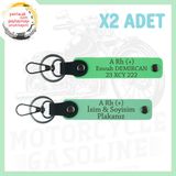 MiaWiki Motosiklet Aşıklarına Özel Anahtarlık, Standart, MH-KAN-MT-4381x2, Yeşil-Fıstık Yeşil, üniseks-yetişkin