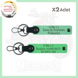 MiaWiki Motosiklet Aşıklarına Özel Anahtarlık, Standart, MH-KAN-MT-4581x2, Yeşil-Fıstık Yeşil, üniseks-yetişkin