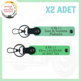MiaWiki Motosiklet Aşıklarına Özel İsim Plaka Anahtarlık, Standart, MH-KAN-MT-4981x2, Yeşil-Fıstık Yeşil, üniseks-yetişkin