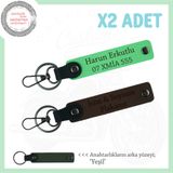 MiaWiki Motosiklet Deri Anahtarlık Takımı, Standart, MH-KAN-MT-11554x2, Koyu Kahve-Fıstık Yeşil-yeşil, üniseks-yetişkin