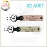 MiaWiki Motosiklet İsim Plaka Kan Grubu Anahtarlık, Standart, MH-KAN-MT-4775x2, Yavruağzı-Sütlü Kahve, üniseks-yetişkin