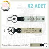 MiaWiki Motosiklet Maceracıları İsim Plaka Anahtarlık, Standart, MH-KAN-MT-9516x2, Beyaz-Sütlü Kahve-sütlü kahve, üniseks-yetişkin