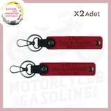 MiaWiki Motosiklet Maceracılarına Acil Durum Anahtarlığı, Standart, MH-KAN-MT-4487x2, Kırmızı, üniseks-yetişkin