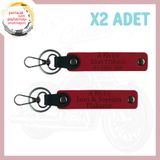 MiaWiki Motosiklet Maceracılarına Acil Durum Anahtarlığı, Standart, MH-KAN-MT-4887x2, Kırmızı, üniseks-yetişkin