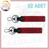 MiaWiki Motosiklet Maceracılarına Acil Durum Anahtarlığı, Standart, MH-KAN-MT-5087x2, Kırmızı, üniseks-yetişkin