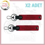 MiaWiki Motosiklet Maceracılarına Acil Durum Anahtarlığı, Standart, MH-KAN-MT-5287x2, Kırmızı, üniseks-yetişkin
