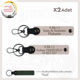 MiaWiki Motosiklet Maceracılarına Özel İsim Plaka Anahtarlık, Standart, MH-KAN-MT-11099x2, Pudra-yeşil, üniseks-yetişkin