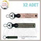 MiaWiki Motosiklet Maceracılarına Özel İsim Plaka Anahtarlık, Tek Ebat, MH-KAN-MT-11240x2, Yavruağzı-Kül Gri-yeşil, üniseks-yetişkin