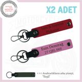 MiaWiki Motosiklet Plaka İsim Anahtarlık Set x2, Standart, MH-KAN-MT-11766x2, Kırmızı-Pembe-yeşil, üniseks-yetişkin