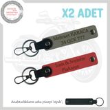 MiaWiki Motosiklet Plaka İsim Anahtarlık Set x2, Standart, MH-KAN-MT-11958x2, Nar Çiçeği-Kül Gri-siyah, üniseks-yetişkin
