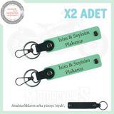 MiaWiki Motosiklet Plaka İsim Anahtarlık Set x2, Standart, MH-KAN-MT-12342x2, Yeşil-siyah, üniseks-yetişkin