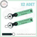 MiaWiki Motosiklet Plaka İsimli Deri Anahtarlık Takımı, Standart, MH-KAN-MT-12326x2, Yeşil-lacivert, üniseks-yetişkin