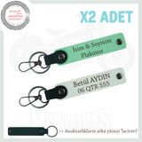 MiaWiki Motosiklet Plaka ve İsme Özel Deri Anahtarlık, Standart, MH-KAN-MT-12286x2, Yeşil-Beyaz-lacivert, üniseks-yetişkin