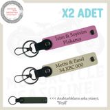 MiaWiki Motosiklet Plaka ve İsme Özel Deri Anahtarlık, Tek Ebat, MH-KAN-MT-12038x2, Pembe-Sütlü Kahve-yeşil, üniseks-yetişkin