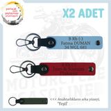MiaWiki Motosiklet Plaka ve Kan Grubu Anahtarlık, Standart, MH-KAN-MT-8790x2, Kırmızı-Koyu Kahve-yeşil, üniseks-yetişkin