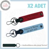 MiaWiki Motosiklet Ruhunu Yansıtan Deri Anahtarlık, Standart, MH-KAN-MT-11747x2, Kırmızı-Gök Mavi-lacivert, üniseks-yetişkin