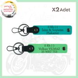 MiaWiki Motosiklet Sevene İsim Plaka Kan Grubu Anahtarlık, Standart, MH-KAN-MT-4451x2, Koyu Turkuaz-Fıstık Yeşil, üniseks-yetişkin
