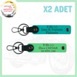 MiaWiki Motosiklet Sevene İsim Plaka Kan Grubu Anahtarlık, Standart, MH-KAN-MT-5251x2, Koyu Turkuaz-Fıstık Yeşil, üniseks-yetişkin
