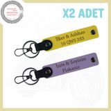 MiaWiki Motosiklet Severler İçin Özel Tasarım Anahtarlık, Standart, MH-KAN-MT-4098x2, Mor Menekşe-Sarı, üniseks-yetişkin