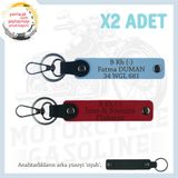 MiaWiki Motosiklet Severler İsim Plaka Kan Grubu Anahtarlık, Standart, MH-KAN-MT-8788x2, Kırmızı-Koyu Kahve-siyah, üniseks-yetişkin