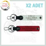 MiaWiki Motosiklet Severlere Acil Durum Anahtarlığı, Standart, MH-KAN-MT-5275x2, Kırmızı-Beyaz, üniseks-yetişkin