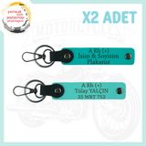 MiaWiki Motosiklet Severlere İsim Plaka Kan Grubu Anahtarlık, Standart, MH-KAN-MT-4257x2, Koyu Turkuaz-Turkuaz, üniseks-yetişkin