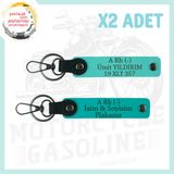 MiaWiki Motosiklet Severlere İsim Plaka Kan Grubu Anahtarlık, Standart, MH-KAN-MT-4857x2, Koyu Turkuaz-Turkuaz, üniseks-yetişkin