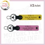 MiaWiki Motosiklet Severlere Kan Grubu Anahtarlık, Standart, MH-KAN-MT-4551x2, Sarı-Pembe, üniseks-yetişkin