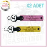 MiaWiki Motosiklet Severlere Özel Anahtarlık, Standart, MH-KAN-MT-4951x2, Sarı-Pembe, üniseks-yetişkin