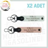 MiaWiki Motosiklet Severlere Özel Deri Anahtarlık Set, Standart, MH-KAN-MT-4563x2, Yavruağzı-Beyaz, üniseks-yetişkin