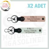 MiaWiki Motosiklet Severlere Özel Deri Anahtarlık Set, Standart, MH-KAN-MT-5163x2, Yavruağzı-Beyaz, üniseks-yetişkin