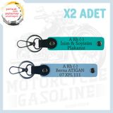 MiaWiki Motosiklet Sürücülerine Özel İsim Plaka Kan Grubu Anahtarlık, Standart, MH-KAN-MT-4852x2, Koyu Turkuaz-Gök Mavi, üniseks-yetişkin