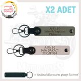 MiaWiki Motosiklet Sürücüsü İsim Plaka Kan Grubu Anahtarlık, Standart, MH-KAN-MT-6738x2, Kül Gri-Pudra-lacivert, üniseks-yetişkin