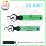 MiaWiki Motosiklet Sürücüsüne Özel İsim Plaka Kan Grubu Anahtarlık, Tek Ebat, MH-KAN-MT-6296x2, Yeşil-Fıstık Yeşil-lacivert, üniseks-yetişkin