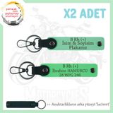 MiaWiki Motosiklet Sürücüsüne Özel İsim Plaka Kan Grubu Anahtarlık, Tek Ebat, MH-KAN-MT-8296x2, Yeşil-Fıstık Yeşil-lacivert, üniseks-yetişkin