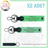 MiaWiki Motosiklet Sürücüsüne Özel İsim Plaka Kan Grubu Yazılı Anahtarlık, Tek Ebat, MH-KAN-MT-10296x2, Yeşil-Fıstık Yeşil-lacivert, üniseks-yetişkin