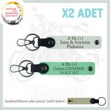 MiaWiki Motosiklet Tutkunları İsim Plaka Kan Grubu Anahtarlık, Standart, MH-KAN-MT-6288x2, Yeşil-Beyaz-sütlü kahve, üniseks-yetişkin