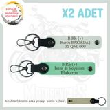 MiaWiki Motosiklet Tutkunları İsim Plaka Kan Grubu Anahtarlık, Standart, MH-KAN-MT-8288x2, Yeşil-Beyaz-sütlü kahve, üniseks-yetişkin