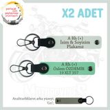 MiaWiki Motosiklet Tutkunları Özel Deri Anahtarlık, Standart, MH-KAN-MT-6285x2, Yeşil-Beyaz-gri, üniseks-yetişkin