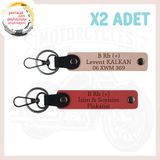 MiaWiki Motosikletçi Kan Grubu Anahtarlık Seti, Standart, MH-KAN-MT-5327x2, Nar Çiçeği-Yavruağzı, üniseks-yetişkin