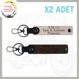 MiaWiki Motosiklete Özel Acil Durum Anahtarlığı 2li, Standart, MH-KAN-MT-5339x2, Pudra-Koyu Kahve, üniseks-yetişkin