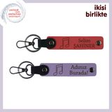 MiaWiki Notalı Hediyelik Deri Anahtarlık Seti, Standart, MH-KAN-35852x2, nar çiçeği-mor menekşe, üniseks-yetişkin