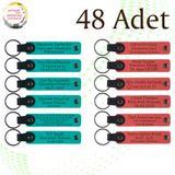 MiaWiki Okul Tanıtım Anahtarlık Seti 48'li, 48'li Set, MH-KAN9078X48, Koyu Turkuaz & Nar Çiçeği, üniseks-yetişkin