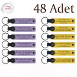 MiaWiki Okul Tanıtım Anahtarlık Seti 48'li Mor Lacivert, Standart, MH-KAN9115X48, Mor Menekşe & Sarı, üniseks-yetişkin