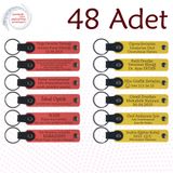 MiaWiki Okul Tanıtım Anahtarlık Seti 48'li Mor Lacivert, Standart, MH-KAN9121X48, Nar Çiçeği & Sarı, üniseks-yetişkin