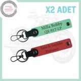MiaWiki Özel İsim ve Plakalı Motosiklet Anahtarlığı, Standart, MH-KAN-MT-4113x2, Nar Çiçeği-Yeşil, üniseks-yetişkin