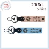 MiaWiki Özel İsim Yazılı Anahtarlık Kaplan Desenli, Standart, MH-KAN-38526x2, yavru ağzı-gök mavi, erkek