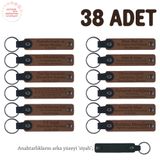 MiaWiki Özel Kulüpler İçin İsim Yazılı Anahtarlık, 38'li Set, MH-KAN8542X38, Kahverengi & Siyah, üniseks-yetişkin