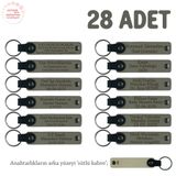 MiaWiki Özel Mevlitleriniz İçin İsim Ve Yazı Yazılabelen 28'li Anahtarlık Set, 28'li Set, MH-KAN8513X28, Kül Gri & Sütlü Kahve, üniseks-yetişkin