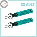 MiaWiki Özel Plaka ve İsim Yazılı Motosiklet Anahtarlık, Standart, MH-KAN-MT-4051x2, Koyu Turkuaz, üniseks-yetişkin